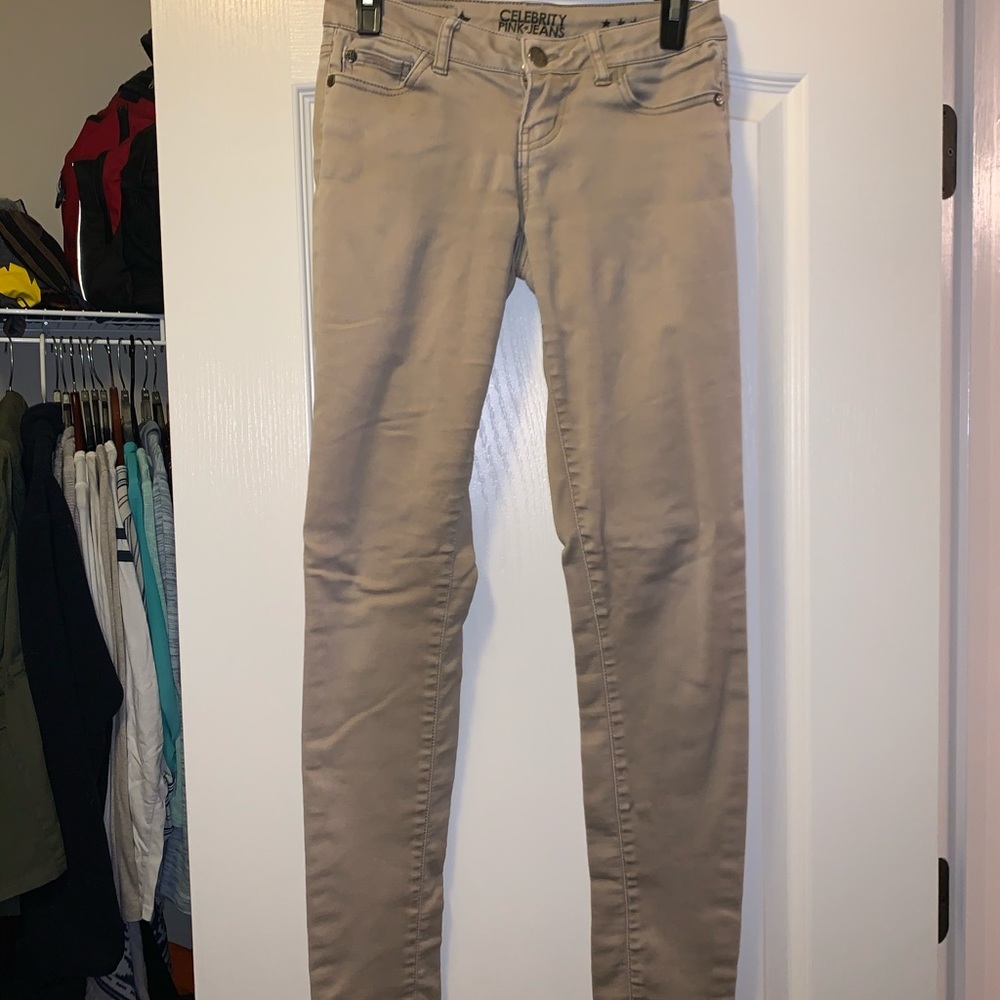 Khaki skinny jeans